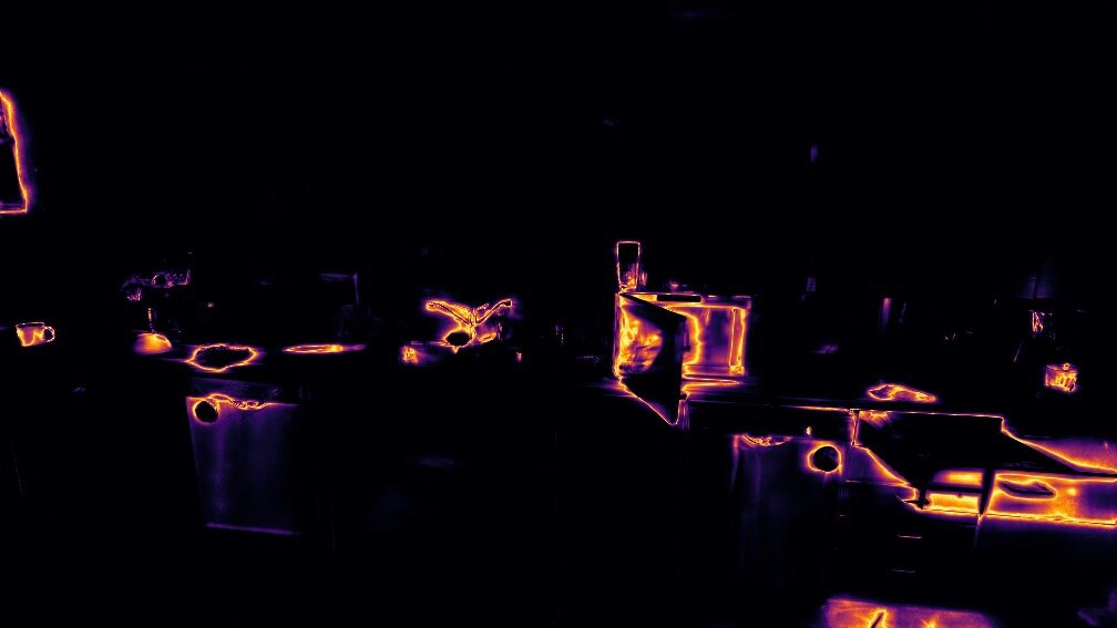 Cantina: decision-margin map, bright where the margin is small