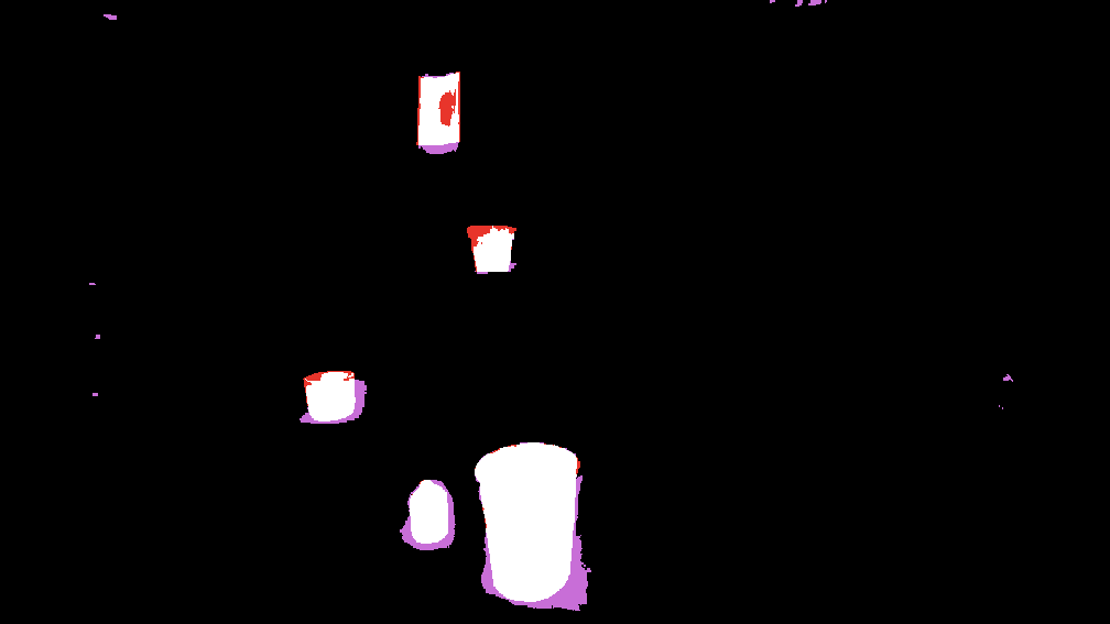 Pots: O-SCD++ change mask, IoU 0.778, F1 0.875