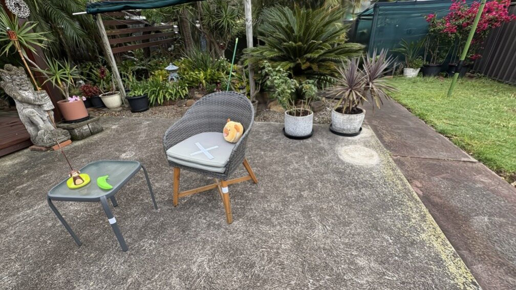 Garden: reference map rendered at the estimated pose